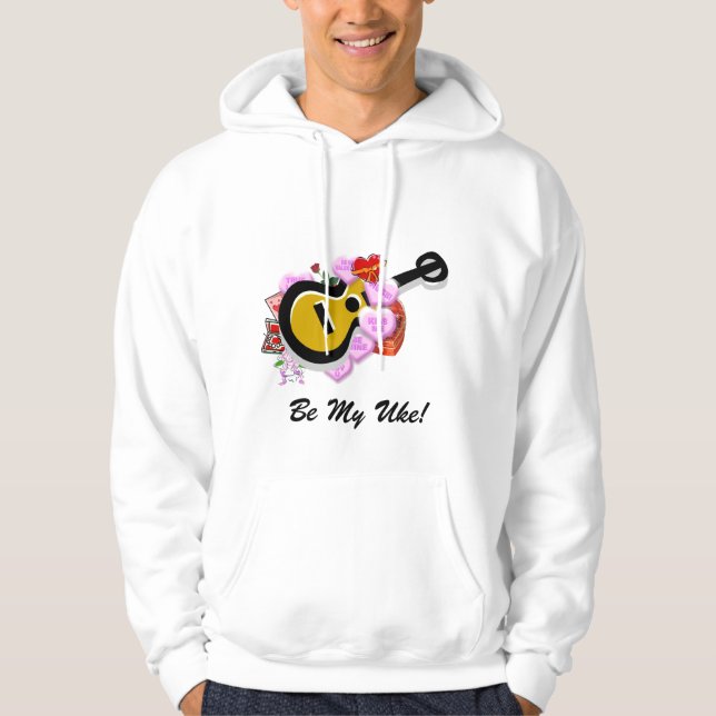 Der Ukulele des Valentinsgrußes Hoodie (Vorderseite)