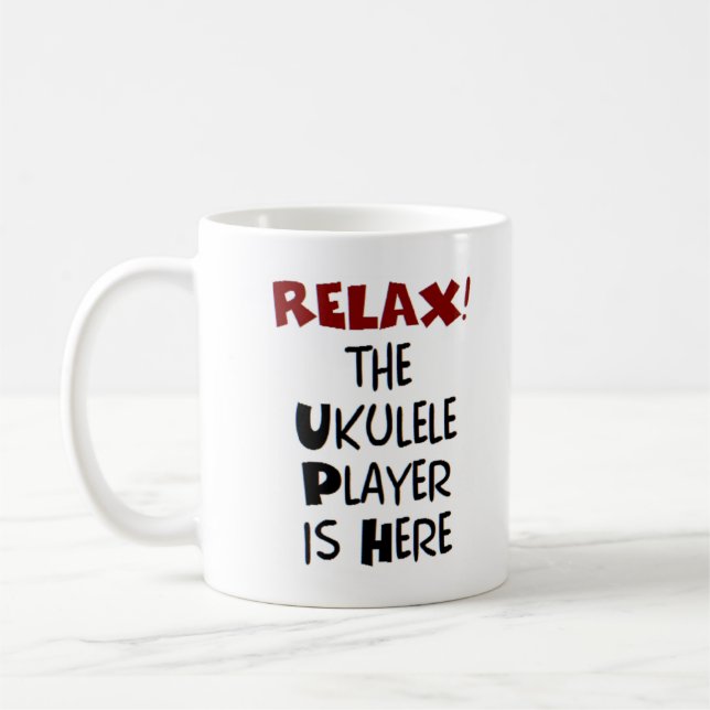 Der Ukulele-Spieler ist hier die Tasse (Links)