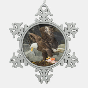 Der ultimative Adler Schneeflocken Zinn-Ornament