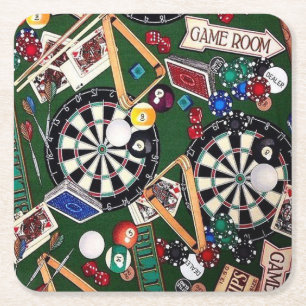 Der ultimative Spielsaal für Kunst Rechteckiger Pappuntersetzer