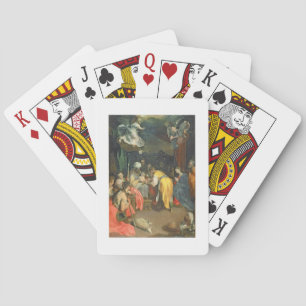 Der Umsturz Christi 1590 (Öl auf Leinwand) Spielkarten