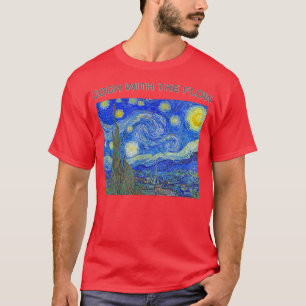 Der unauffällige Van Gogh, der sternförmige Nachtg T-Shirt