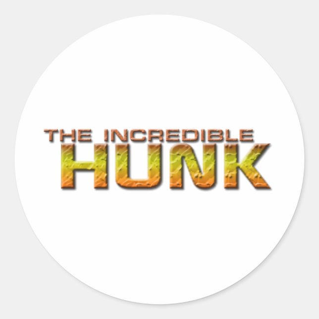Der unglaubliche Hunk Runder Aufkleber (Vorderseite)