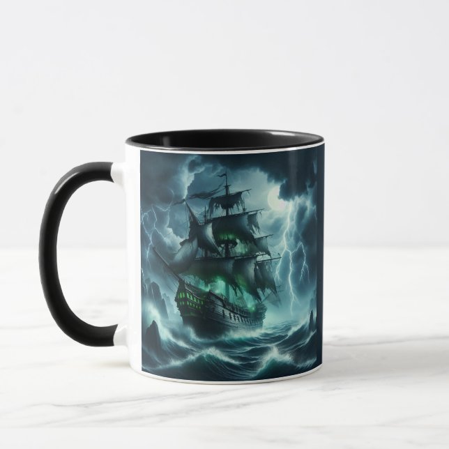 Der unheimliche Flying Dutchman Ein Geisterschiff Tasse (Links)