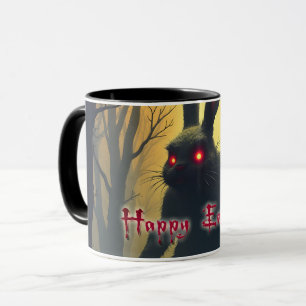 Der unheimliche Osterhase im schattigen Wald Tasse