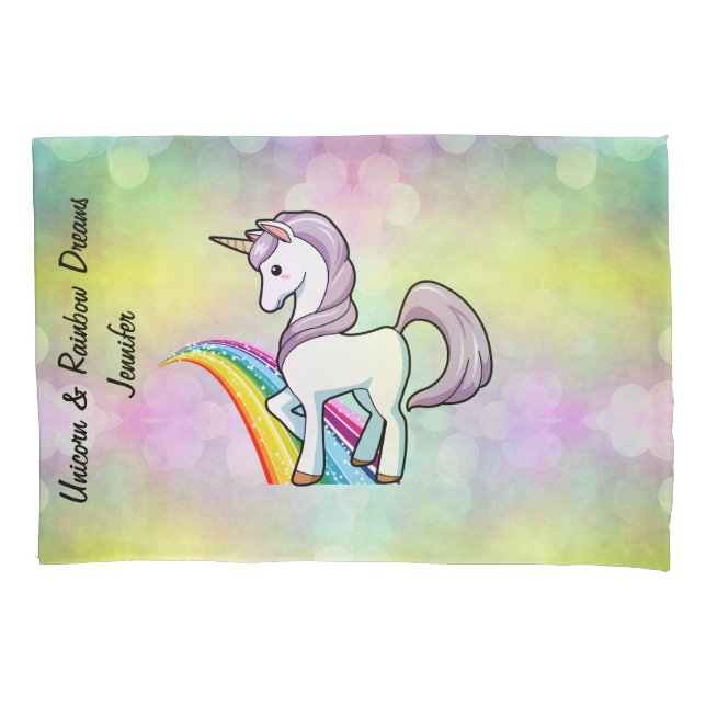 Der Unicorn des Mädchens u. Kissenbezug (Vorderseite)