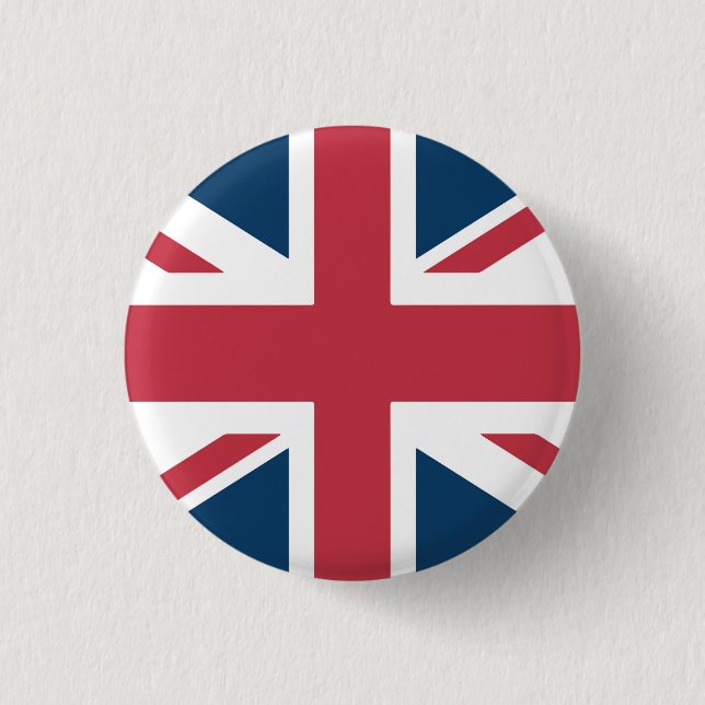 Der Union Jack britische Flagge Knopf Button (Vorderseite)