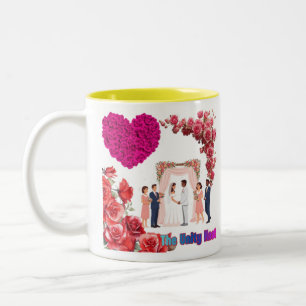 Der Unity Knot weiß Zweifarbige Tasse