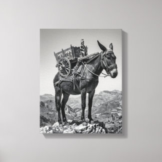 Der unmögliche Aufstieg: Surrealistisches sizilian Leinwanddruck