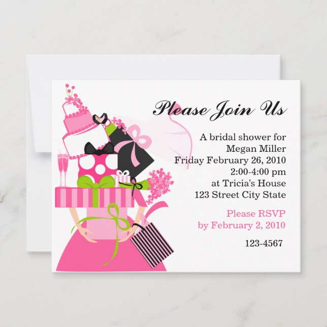 Der unmögliche Hochzeitsstapel Einladung (Vorderseite)