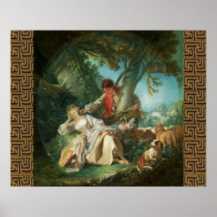 Der unterbrochene Schlaf von François Boucher Poster