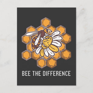 Der Unterschied Inspiration Nature Honey Womb Postkarte