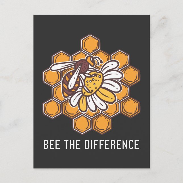 Der Unterschied Inspiration Nature Honey Womb Postkarte (Vorderseite)