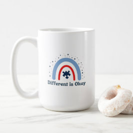 Der Unterschied ist Okay Autismus Tasse, 15 oz Kaffeetasse