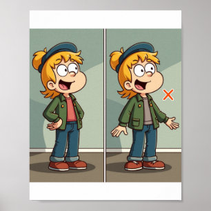 Der Unterschied zwischen den beiden Bildern Poster