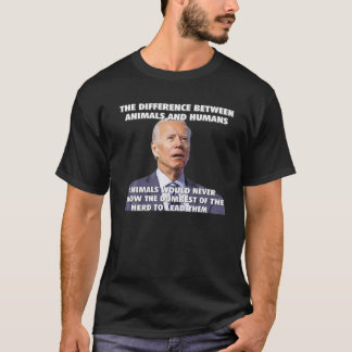 Der Unterschied zwischen Tieren und Menschen T-Shirt
