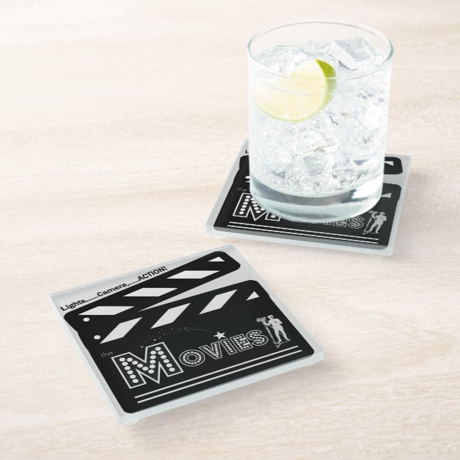 *Der Untersetzer für das klappergläserne Kino (Schrägansicht)