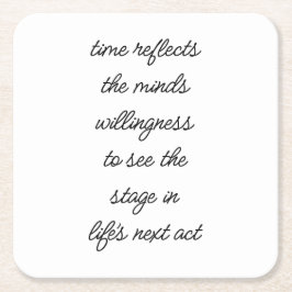 Der Untersetzer zum nächsten Akt des Lebens