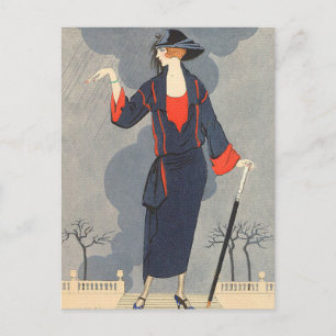 Der unzeitgemäße Regen von George Barbier Postkarte
