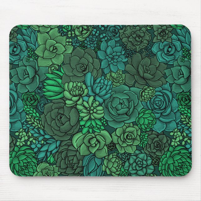 Der üppige Garten in Grün Mousepad (Vorne)