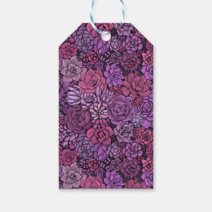 Der üppige Garten in Rosa und Violett Geschenkanhänger