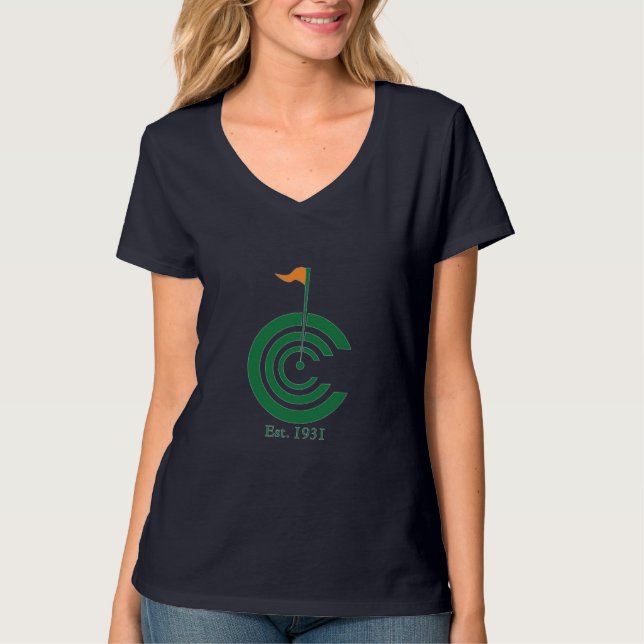 Der V-Hals der Colfax Countryklub-Frauen T-Shirt (Vorderseite)