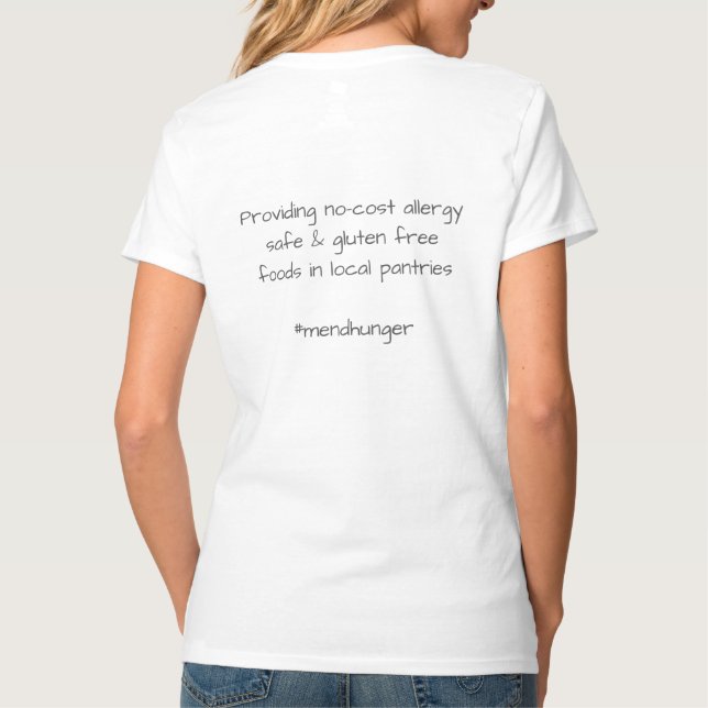Der V-Hals der Frauen (w/writing ziehen an sich) T-Shirt (Rückseite)