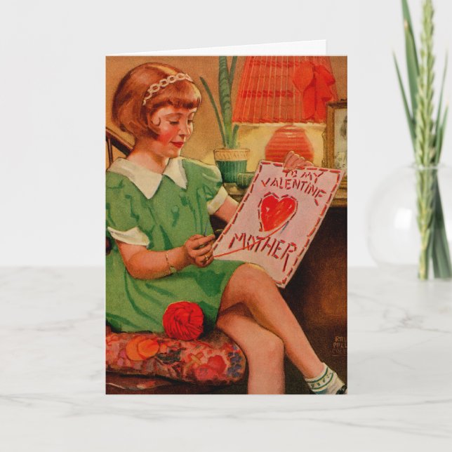 Der Valentinsgruß der Mutter Feiertagskarte (Vorderseite)