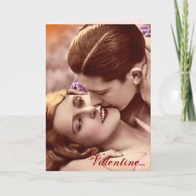 Der Valentinsgruß des romantischen Liebhabers Feiertagskarte (Vorderseite)