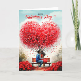 Der Valentinstag des Afroamerikaners Feiertagskarte