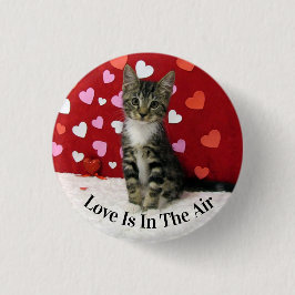 Der Valentinstag des Bandit - Niedliche Katze Button