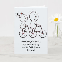 Der Valentinstag Jubiläum Niedlicher Spaß Doodle g Karte