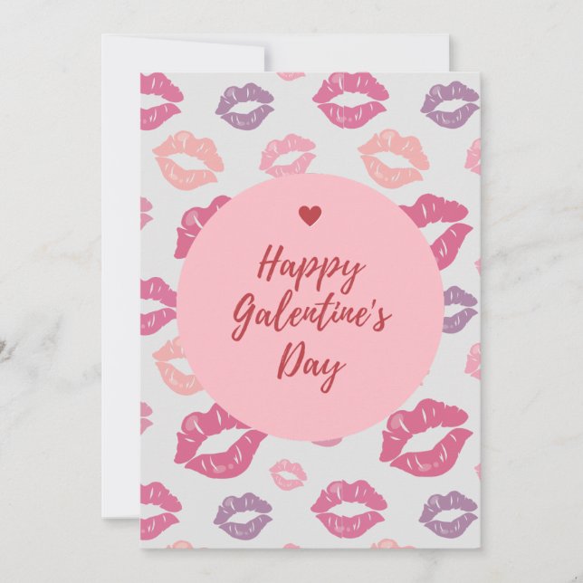 Der Valentinstag von Happy Galentine Feiertagskarte (Vorderseite)