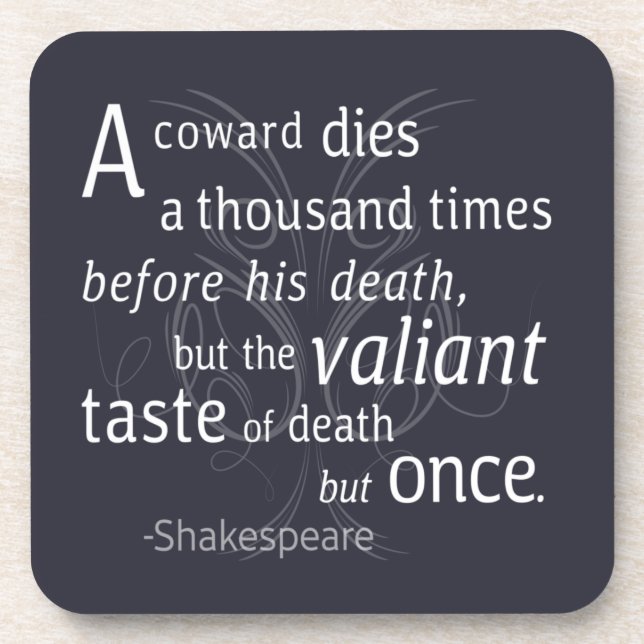 Der Valiant die aber einst Shakespeare Getränkeuntersetzer (Vorderseite)