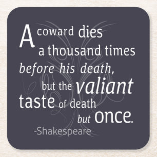 Der Valiant die aber einst Shakespeare Rechteckiger Pappuntersetzer