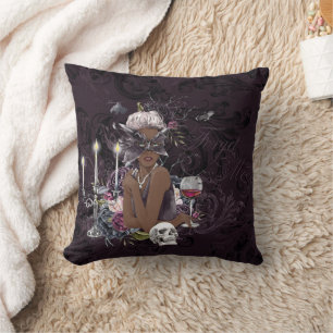 Der Vampir   Moody Gothic Vampy Glam Dark Skin Kissen