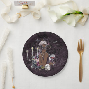 Der Vampir   Moody Gothic Vampy Glam Dark Skin Pappteller