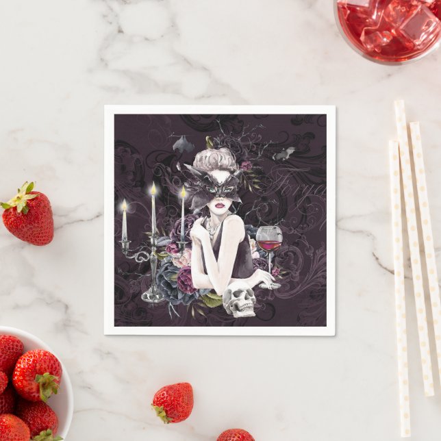 Der Vampir | Moody Gothic Vampy Glam Pale Skin Serviette (Beispiel)