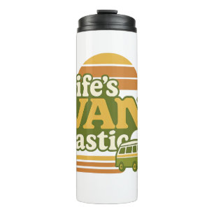 Der VANtastic Retro 70er Van Graphic von Life Thermosbecher