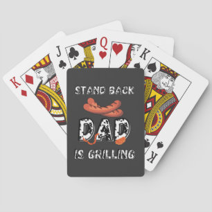 Der Vater des lustigen Vaters ist am Grillen Spielkarten