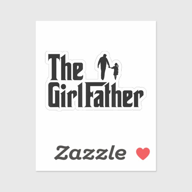 Der Vater des Mädchenvaters bei Girls Daddy Daught Aufkleber (Blatt)