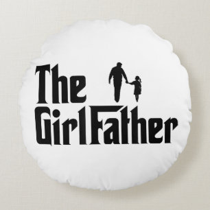 Der Vater des Mädchenvaters bei Girls Daddy Daught Rundes Kissen