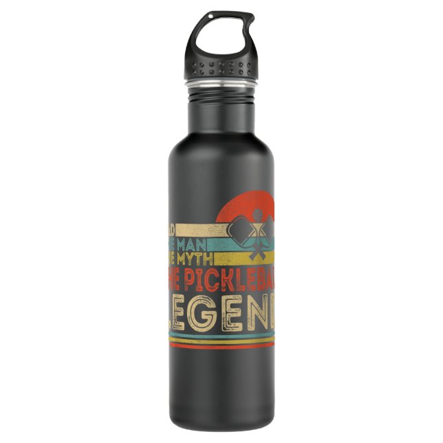 Der Vater des Mannes Der Mythos Die Pickleball-Leg Edelstahlflasche (Vorderseite)