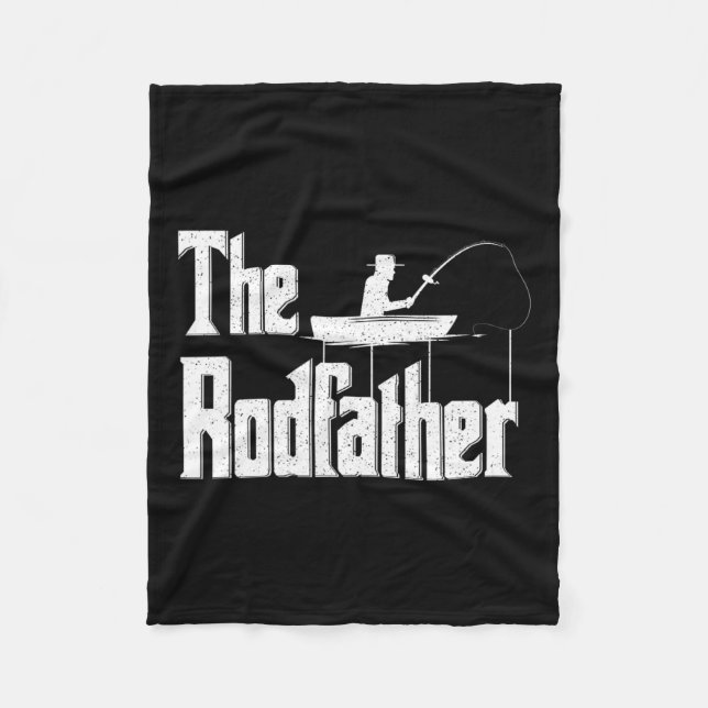 Der Vater des Rodvaters Funny Fishing Fleecedecke (Vorderseite)
