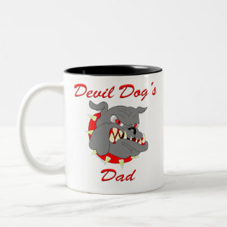 Der Vater des USMC-Teufel-Hundes Zweifarbige Tasse
