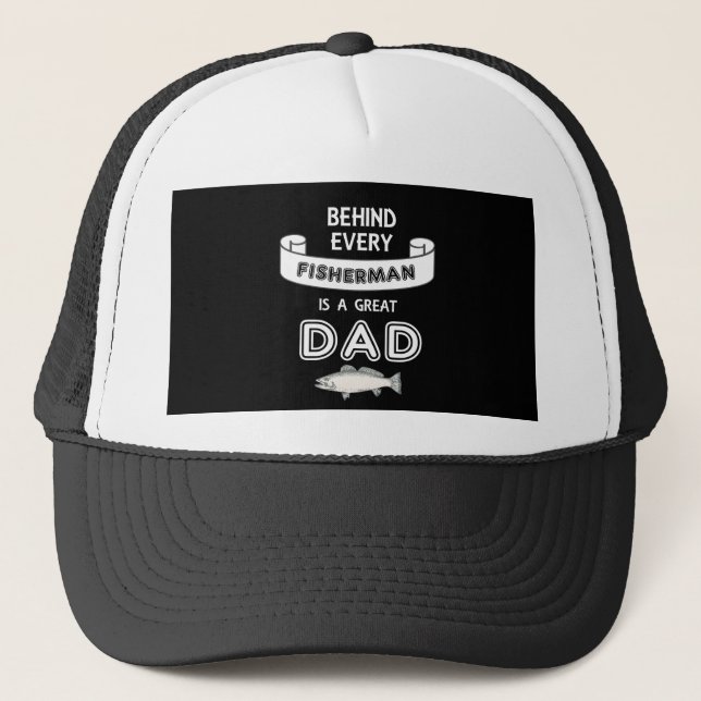 Der Vatertag großes Vater-Shirt fischend Truckerkappe (Vorderseite)