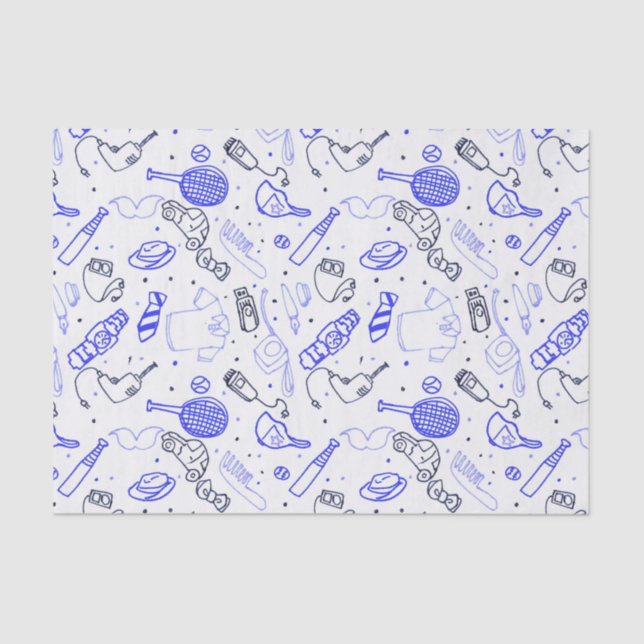 Der Vatertags-Collage Seidenpapier (Vorderseite)