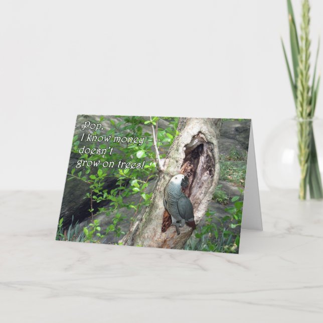 Der Vatertags-Geld-Baum Karte (Vorderseite)