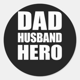 Der Vatertags-Geschenk Vater-Ehemann-Held- Runder Aufkleber