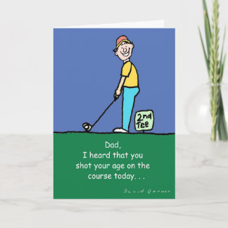 Der Vatertags-Grußkarte mit Golfthema Karte